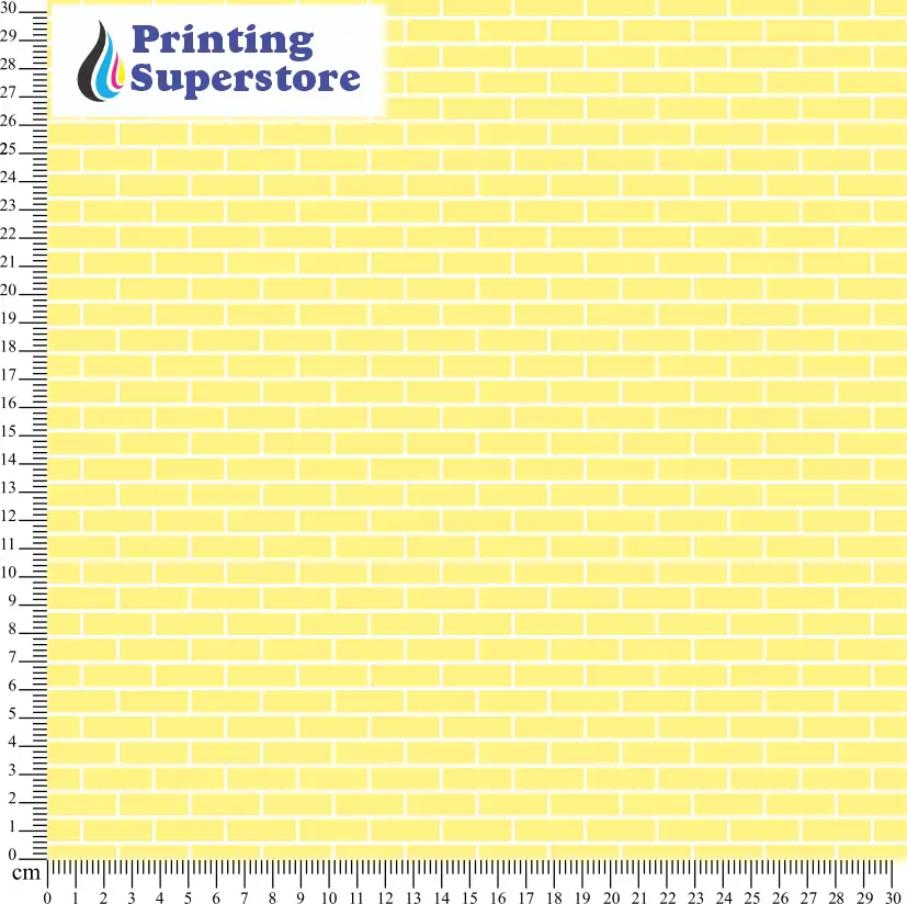 Yellow brick pattern printed on Self Adhesive Vinyl (SAV), Heat Transfer Vinyl (HTV) and Cardstock.
