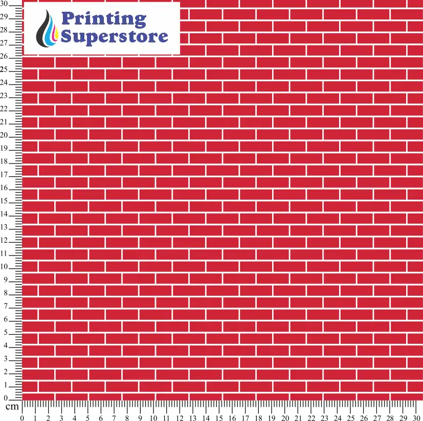 Red brick pattern printed on Self Adhesive Vinyl (SAV), Heat Transfer Vinyl (HTV) and Cardstock.