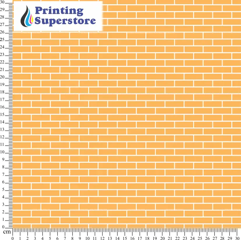 Orange brick pattern printed on Self Adhesive Vinyl (SAV), Heat Transfer Vinyl (HTV) and Cardstock.