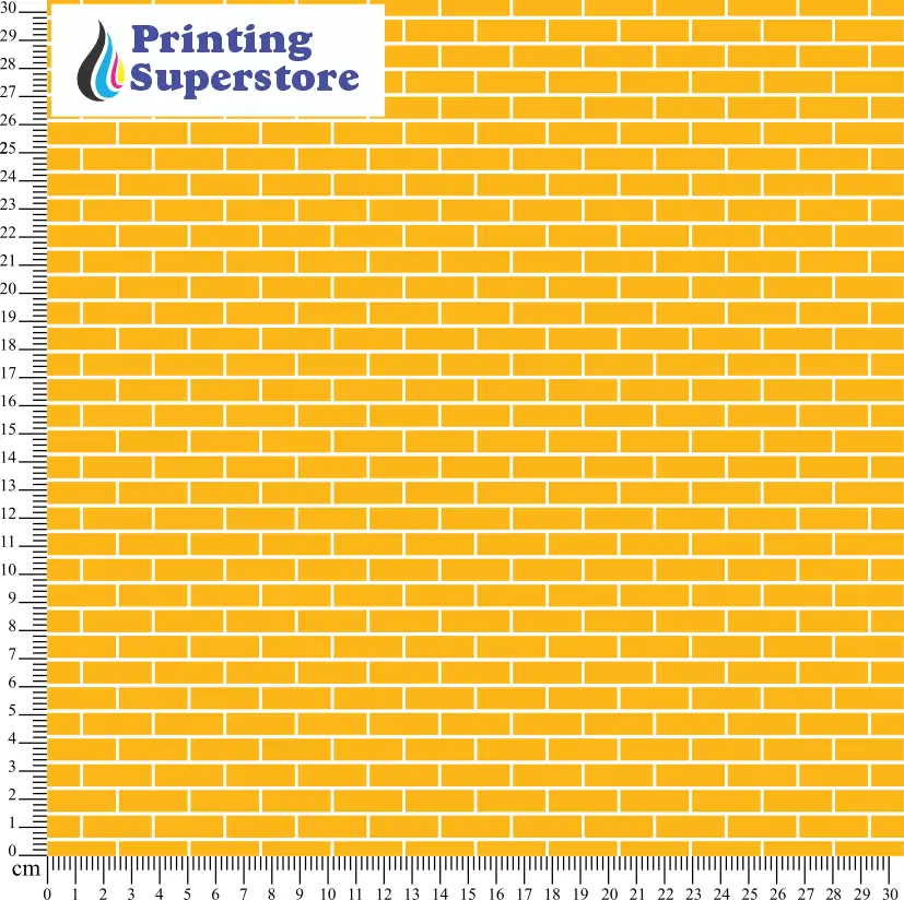 Orange brick pattern printed on Self Adhesive Vinyl (SAV), Heat Transfer Vinyl (HTV) and Cardstock.