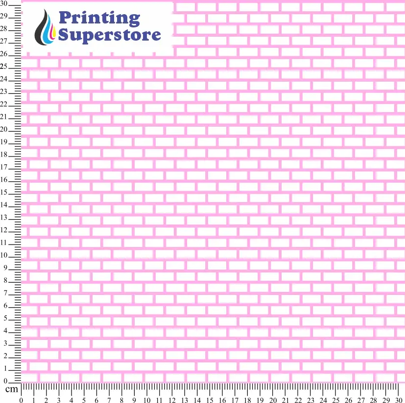 Pink brick pattern printed on Self Adhesive Vinyl (SAV), Heat Transfer Vinyl (HTV) and Cardstock.