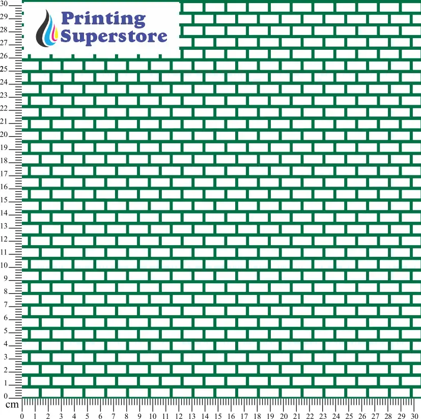 Green brick pattern printed on Self Adhesive Vinyl (SAV), Heat Transfer Vinyl (HTV) and Cardstock.