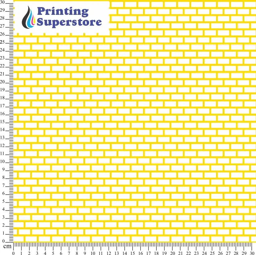 Yellow brick pattern printed on Self Adhesive Vinyl (SAV), Heat Transfer Vinyl (HTV) and Cardstock.