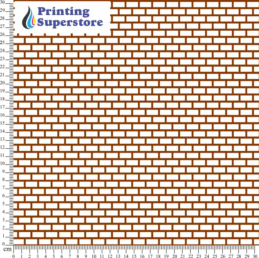 Brown brick pattern printed on Self Adhesive Vinyl (SAV), Heat Transfer Vinyl (HTV) and Cardstock.