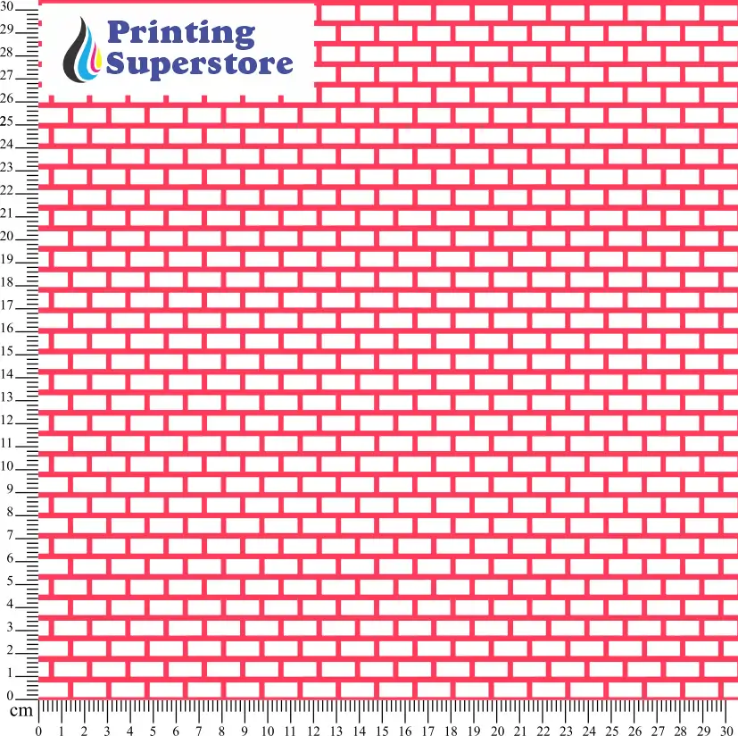 Red brick pattern printed on Self Adhesive Vinyl (SAV), Heat Transfer Vinyl (HTV) and Cardstock.