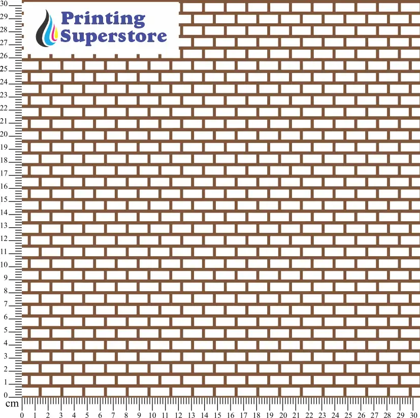 Brown brick pattern printed on Self Adhesive Vinyl (SAV), Heat Transfer Vinyl (HTV) and Cardstock.