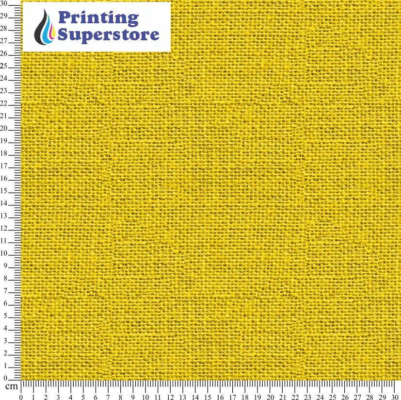 Yellow burlap fabric pattern printed on Self Adhesive Vinyl (SAV), Heat Transfer Vinyl (HTV) and Cardstock.