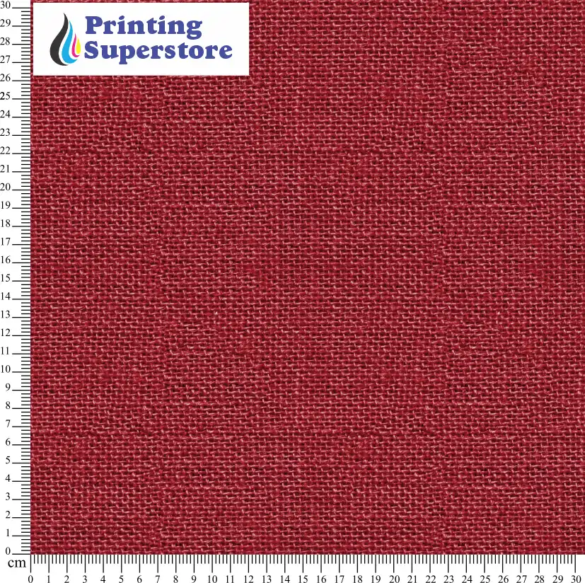 Red burlap fabric pattern printed on Self Adhesive Vinyl (SAV), Heat Transfer Vinyl (HTV) and Cardstock.