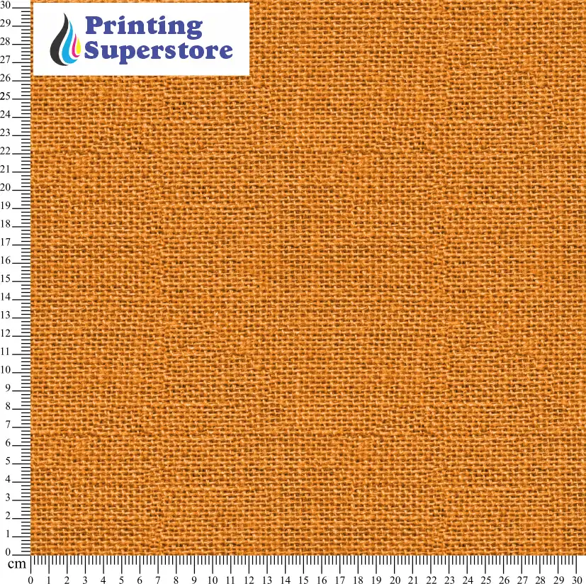 Orange burlap fabric pattern printed on Self Adhesive Vinyl (SAV), Heat Transfer Vinyl (HTV) and Cardstock.