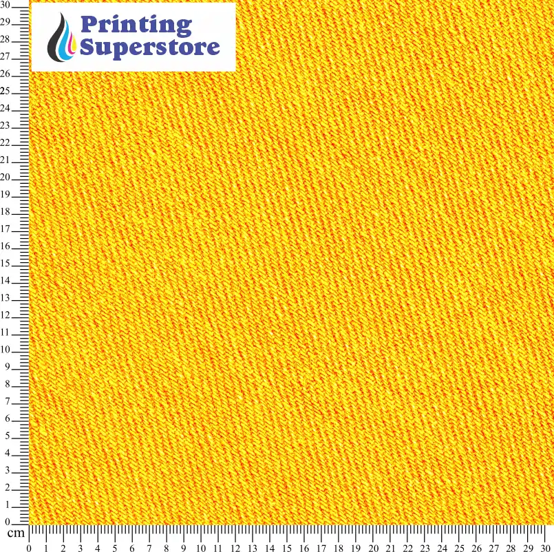 Yellow denim fabric pattern printed on Self Adhesive Vinyl (SAV), Heat Transfer Vinyl (HTV) and Cardstock.