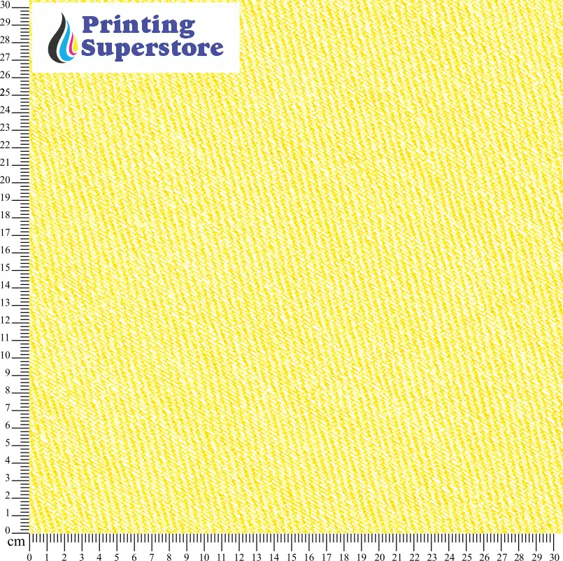 Yellow denim fabric pattern printed on Self Adhesive Vinyl (SAV), Heat Transfer Vinyl (HTV) and Cardstock.