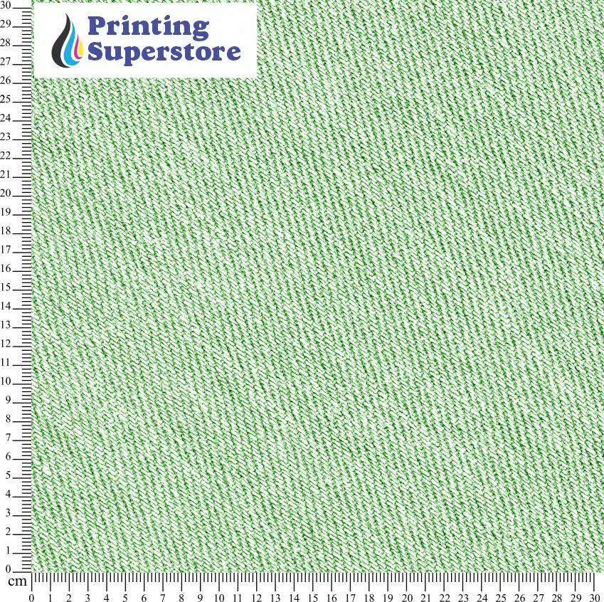 Green denim fabric pattern printed on Self Adhesive Vinyl (SAV), Heat Transfer Vinyl (HTV) and Cardstock.