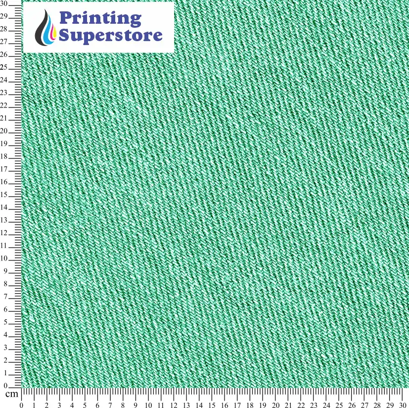 Green denim fabric pattern printed on Self Adhesive Vinyl (SAV), Heat Transfer Vinyl (HTV) and Cardstock.