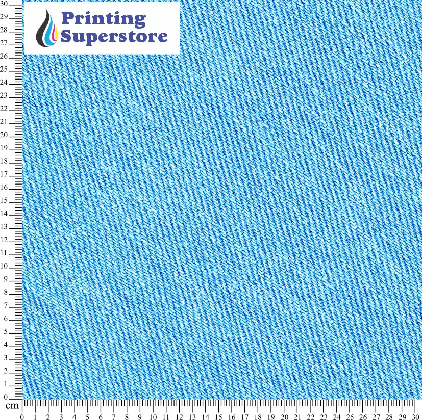 Blue denim fabric pattern printed on Self Adhesive Vinyl (SAV), Heat Transfer Vinyl (HTV) and Cardstock.