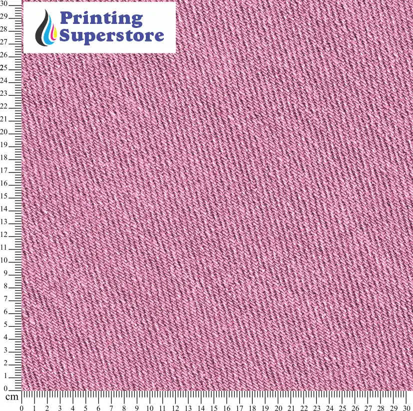Pink denim fabric pattern printed on Self Adhesive Vinyl (SAV), Heat Transfer Vinyl (HTV) and Cardstock.