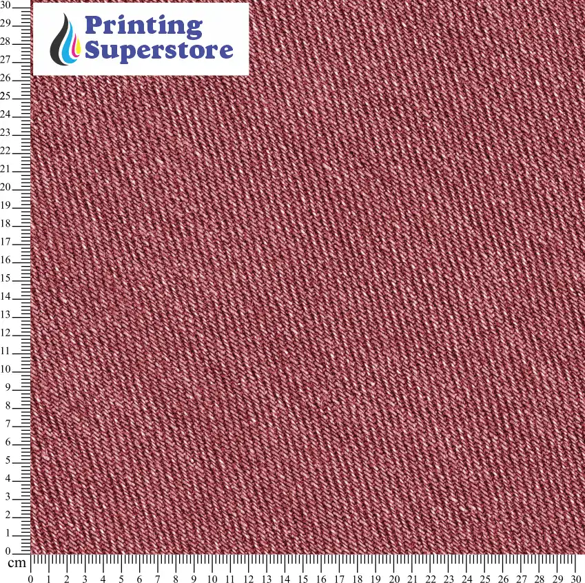Red denim fabric pattern printed on Self Adhesive Vinyl (SAV), Heat Transfer Vinyl (HTV) and Cardstock.