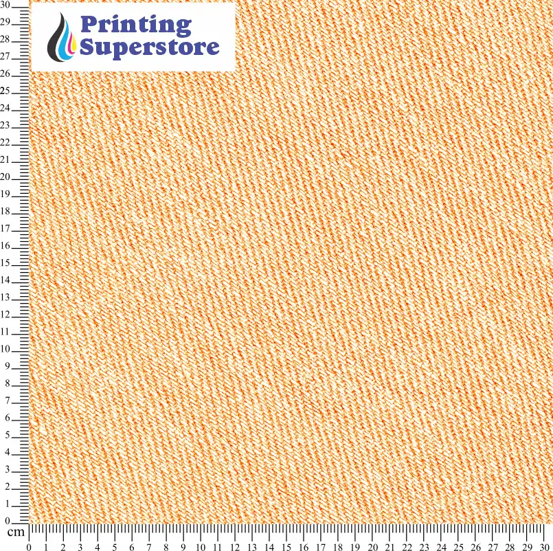 Orange denim fabric pattern printed on Self Adhesive Vinyl (SAV), Heat Transfer Vinyl (HTV) and Cardstock.