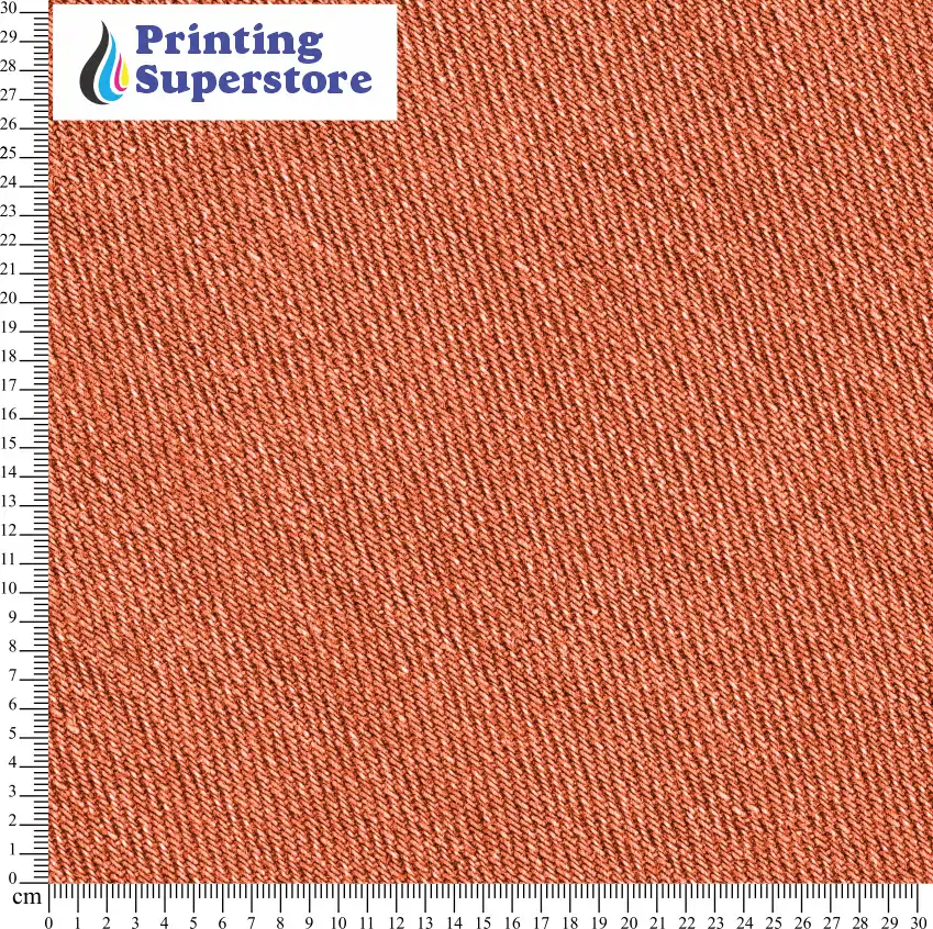 Orange denim fabric pattern printed on Self Adhesive Vinyl (SAV), Heat Transfer Vinyl (HTV) and Cardstock.