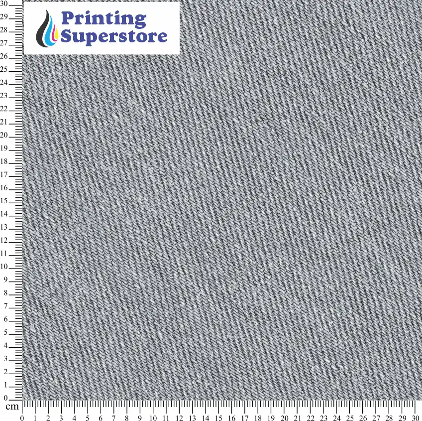 Grey / Silver denim fabric pattern printed on Self Adhesive Vinyl (SAV), Heat Transfer Vinyl (HTV) and Cardstock.