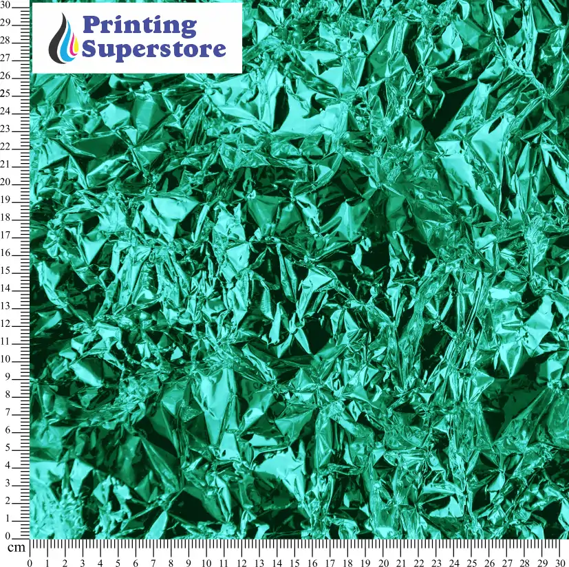 Green crumpled foil pattern printed on Self Adhesive Vinyl (SAV), Heat Transfer Vinyl (HTV) and Cardstock.