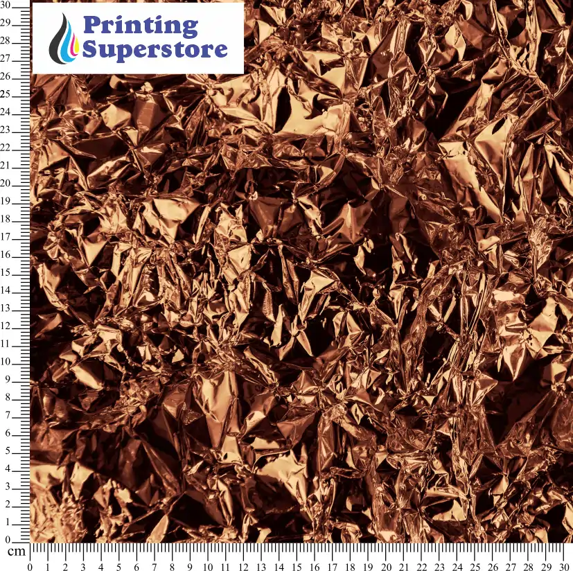 Brown crumpled foil pattern printed on Self Adhesive Vinyl (SAV), Heat Transfer Vinyl (HTV) and Cardstock.