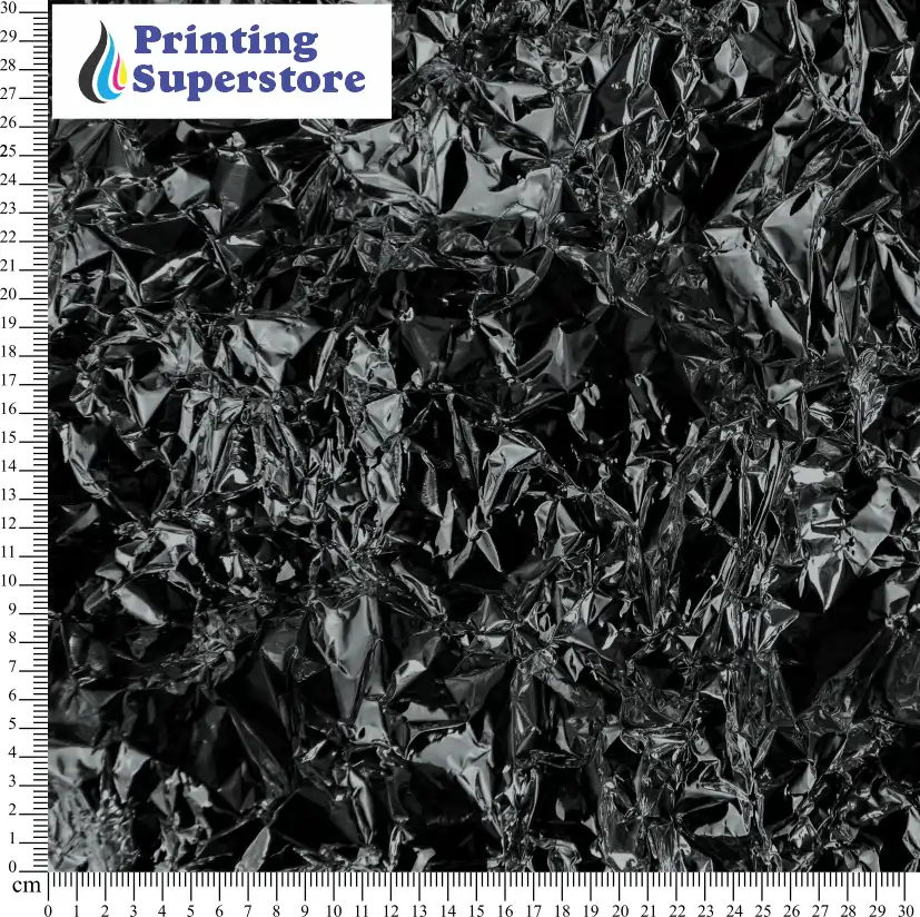 Black crumpled foil pattern printed on Self Adhesive Vinyl (SAV), Heat Transfer Vinyl (HTV) and Cardstock.