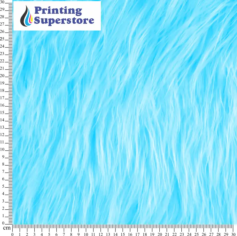 Blue fur pattern printed on Self Adhesive Vinyl (SAV), Heat Transfer Vinyl (HTV) and Cardstock.