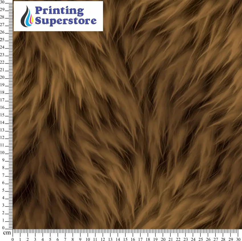 Brown fur pattern printed on Self Adhesive Vinyl (SAV), Heat Transfer Vinyl (HTV) and Cardstock.