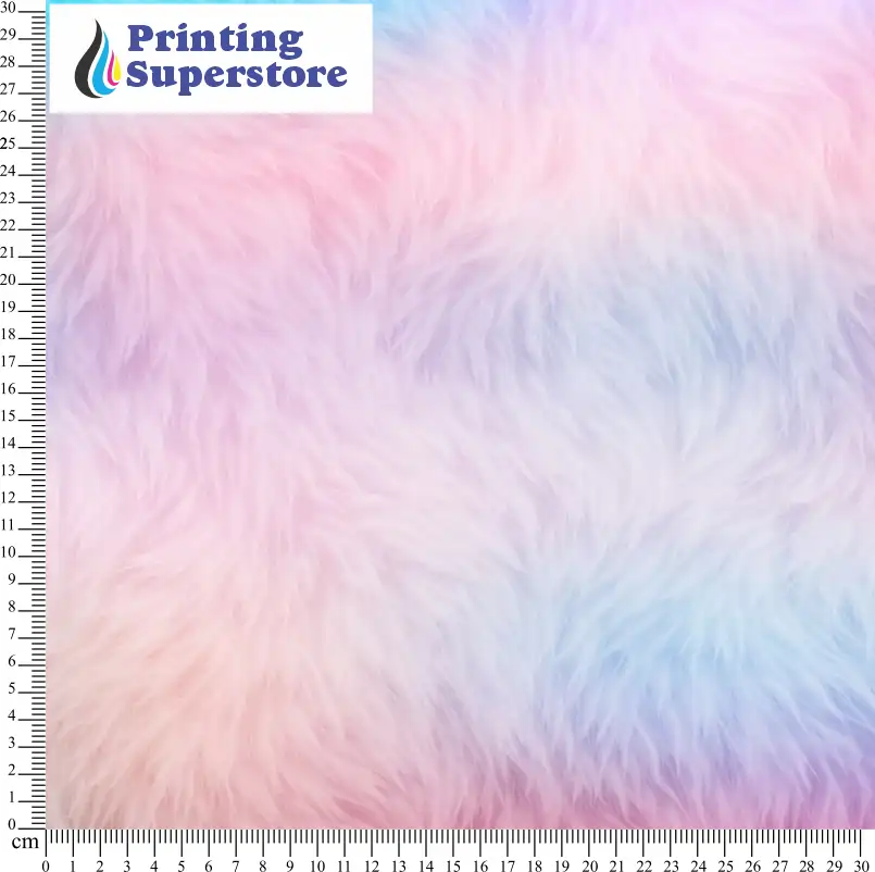 Multi-colour fur pattern printed on Self Adhesive Vinyl (SAV), Heat Transfer Vinyl (HTV) and Cardstock.