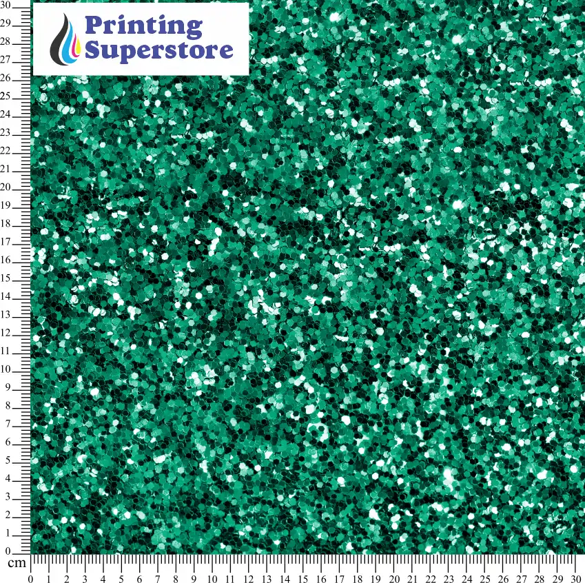 Green chunky glitter pattern printed on Self Adhesive Vinyl (SAV), Heat Transfer Vinyl (HTV) and Cardstock.