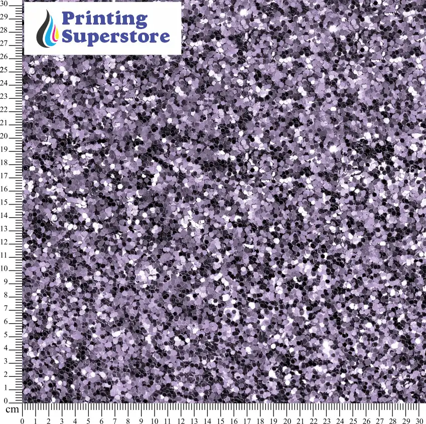 Purple chunky glitter pattern printed on Self Adhesive Vinyl (SAV), Heat Transfer Vinyl (HTV) and Cardstock.