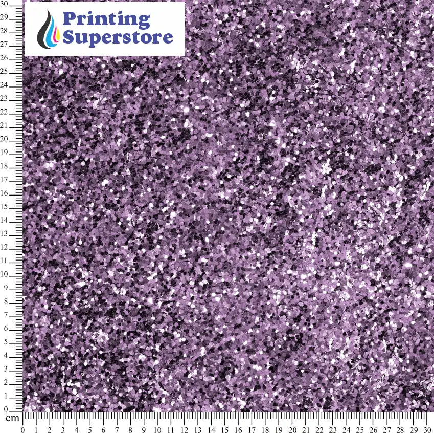 Purple chunky glitter pattern printed on Self Adhesive Vinyl (SAV), Heat Transfer Vinyl (HTV) and Cardstock.