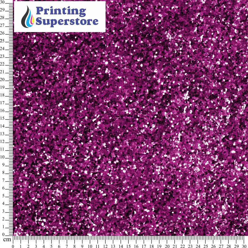 Pink chunky glitter pattern printed on Self Adhesive Vinyl (SAV), Heat Transfer Vinyl (HTV) and Cardstock.