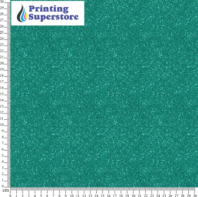 Green fine glitter pattern printed on Self Adhesive Vinyl (SAV), Heat Transfer Vinyl (HTV) and Cardstock.