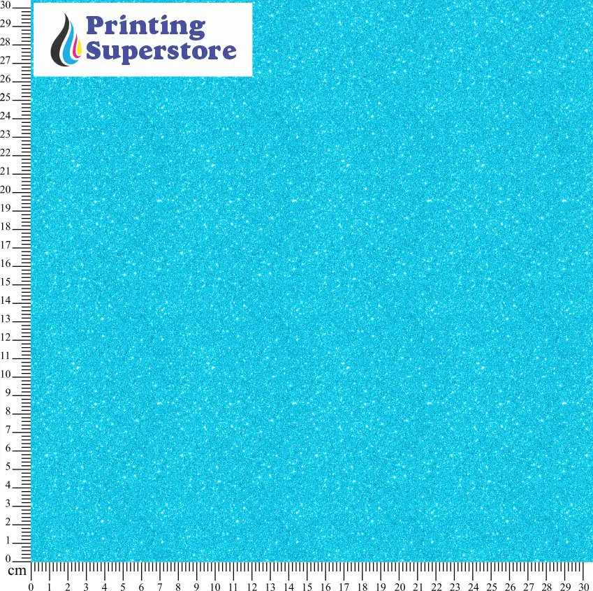 Blue fine glitter pattern printed on Self Adhesive Vinyl (SAV), Heat Transfer Vinyl (HTV) and Cardstock.