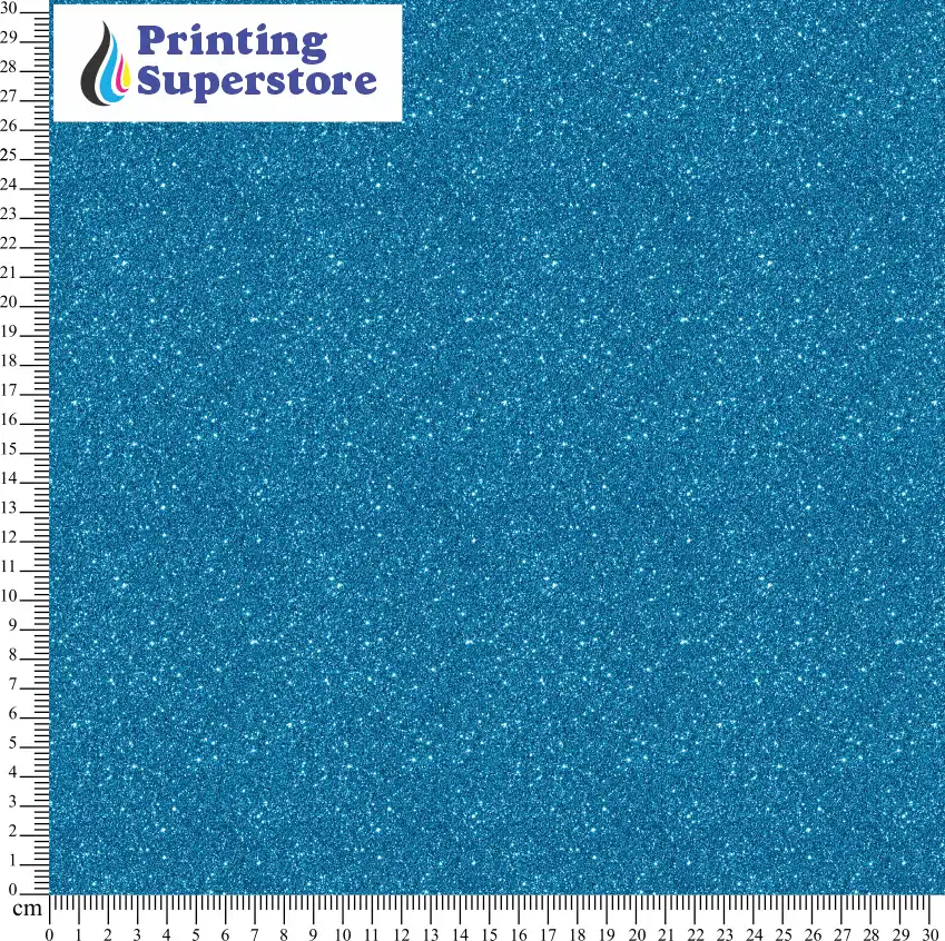 Blue fine glitter pattern printed on Self Adhesive Vinyl (SAV), Heat Transfer Vinyl (HTV) and Cardstock.