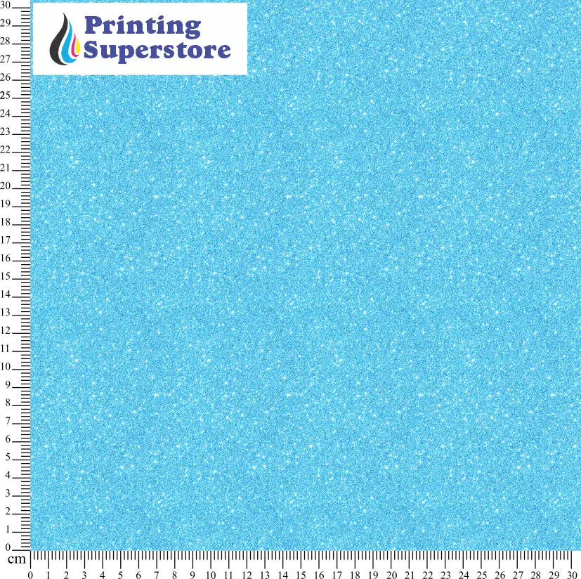 Blue fine glitter pattern printed on Self Adhesive Vinyl (SAV), Heat Transfer Vinyl (HTV) and Cardstock.