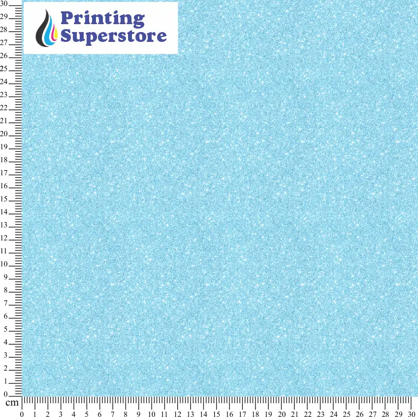 Blue fine glitter pattern printed on Self Adhesive Vinyl (SAV), Heat Transfer Vinyl (HTV) and Cardstock.