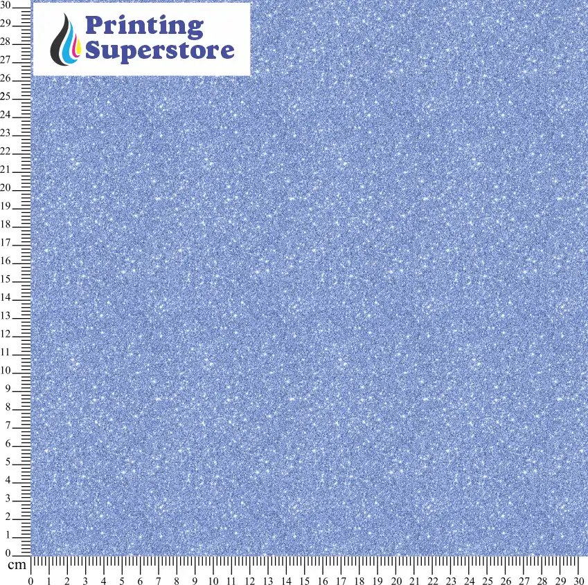 Blue fine glitter pattern printed on Self Adhesive Vinyl (SAV), Heat Transfer Vinyl (HTV) and Cardstock.