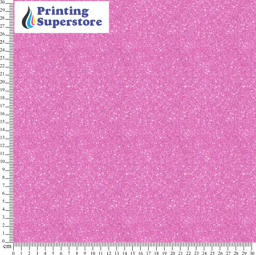 Pink fine glitter pattern printed on Self Adhesive Vinyl (SAV), Heat Transfer Vinyl (HTV) and Cardstock.