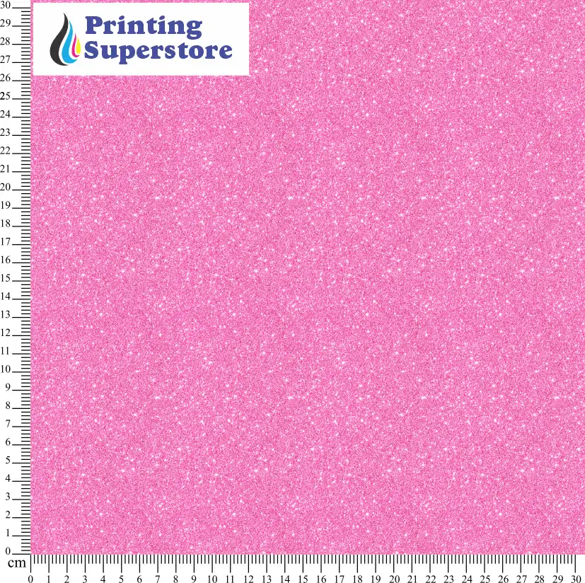 Pink fine glitter pattern printed on Self Adhesive Vinyl (SAV), Heat Transfer Vinyl (HTV) and Cardstock.