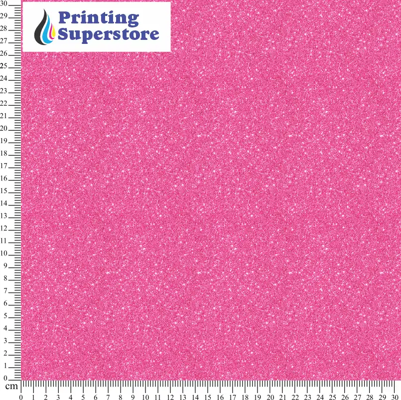 Pink fine glitter pattern printed on Self Adhesive Vinyl (SAV), Heat Transfer Vinyl (HTV) and Cardstock.