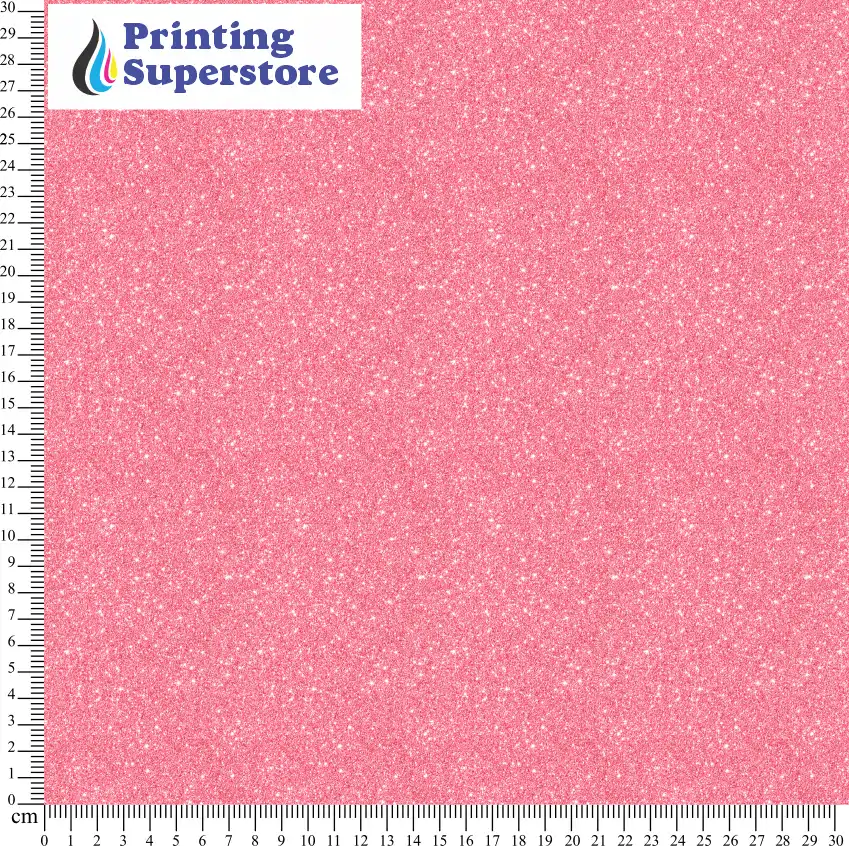 Red fine glitter pattern printed on Self Adhesive Vinyl (SAV), Heat Transfer Vinyl (HTV) and Cardstock.