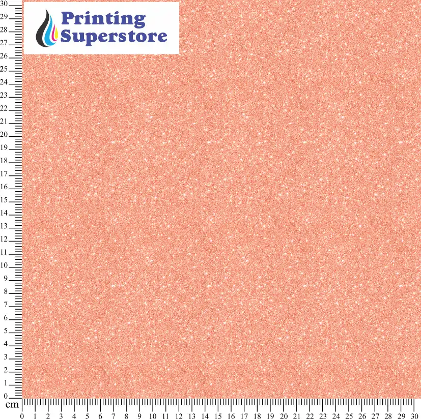 Orange fine glitter pattern printed on Self Adhesive Vinyl (SAV), Heat Transfer Vinyl (HTV) and Cardstock.