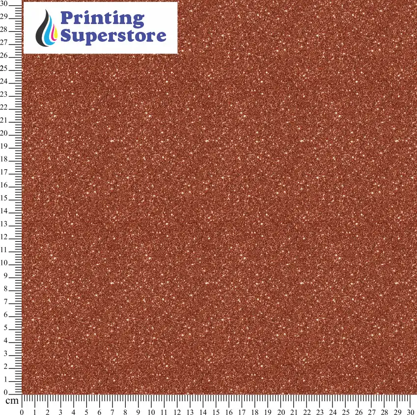 Brown fine glitter pattern printed on Self Adhesive Vinyl (SAV), Heat Transfer Vinyl (HTV) and Cardstock.