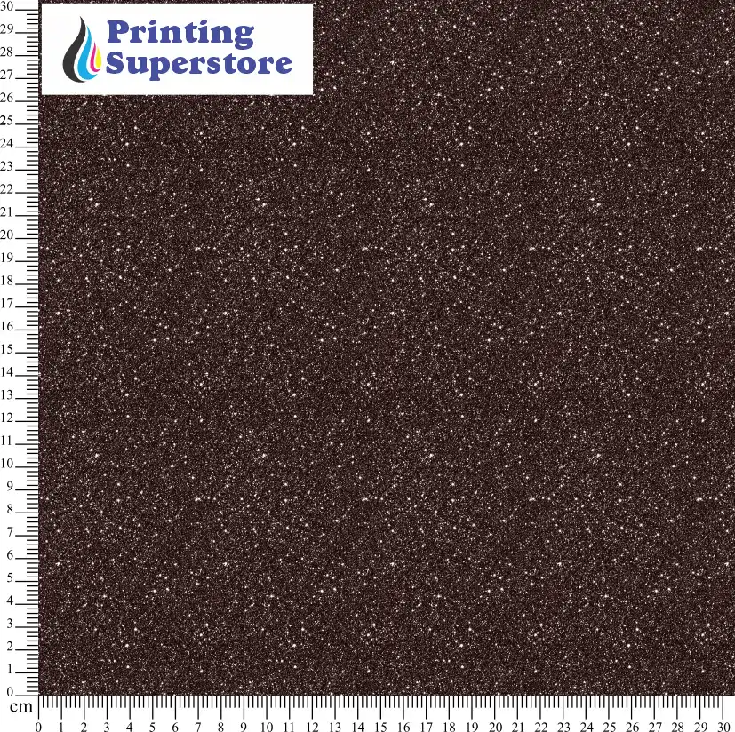 Brown fine glitter pattern printed on Self Adhesive Vinyl (SAV), Heat Transfer Vinyl (HTV) and Cardstock.