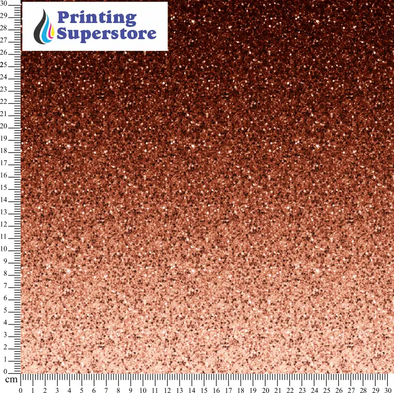 Brown gradient glitter pattern printed on Self Adhesive Vinyl (SAV), Heat Transfer Vinyl (HTV) and Cardstock.