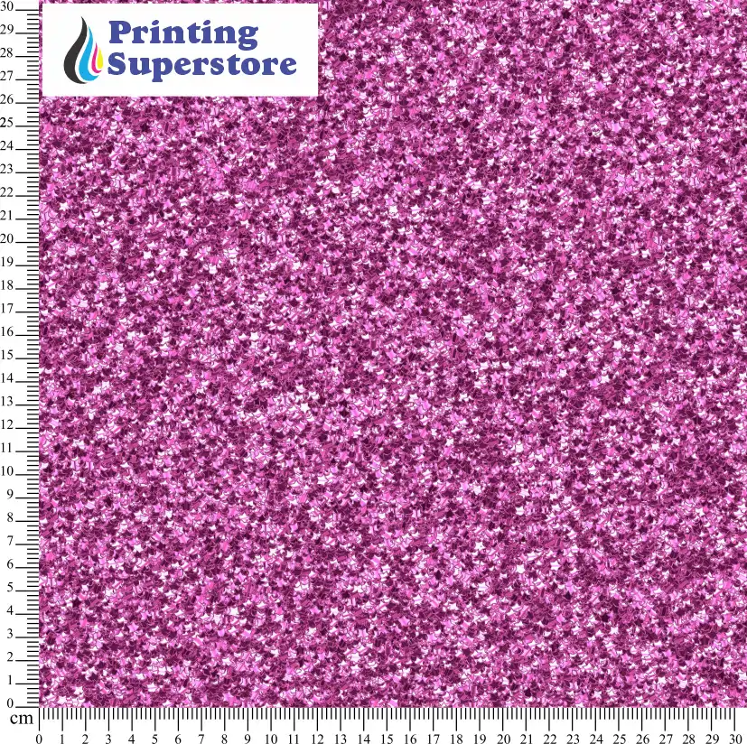 Pink star glitter pattern printed on Self Adhesive Vinyl (SAV), Heat Transfer Vinyl (HTV) and Cardstock.