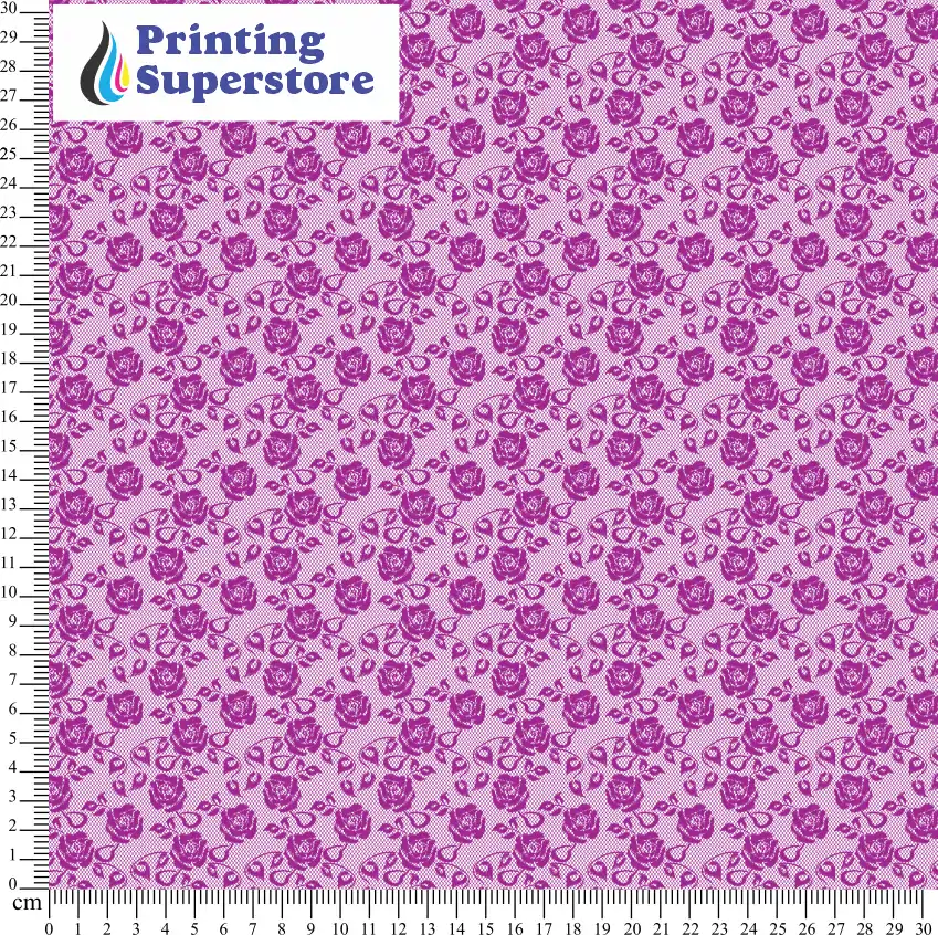 Purple lace pattern printed on Self Adhesive Vinyl (SAV), Heat Transfer Vinyl (HTV) and Cardstock.