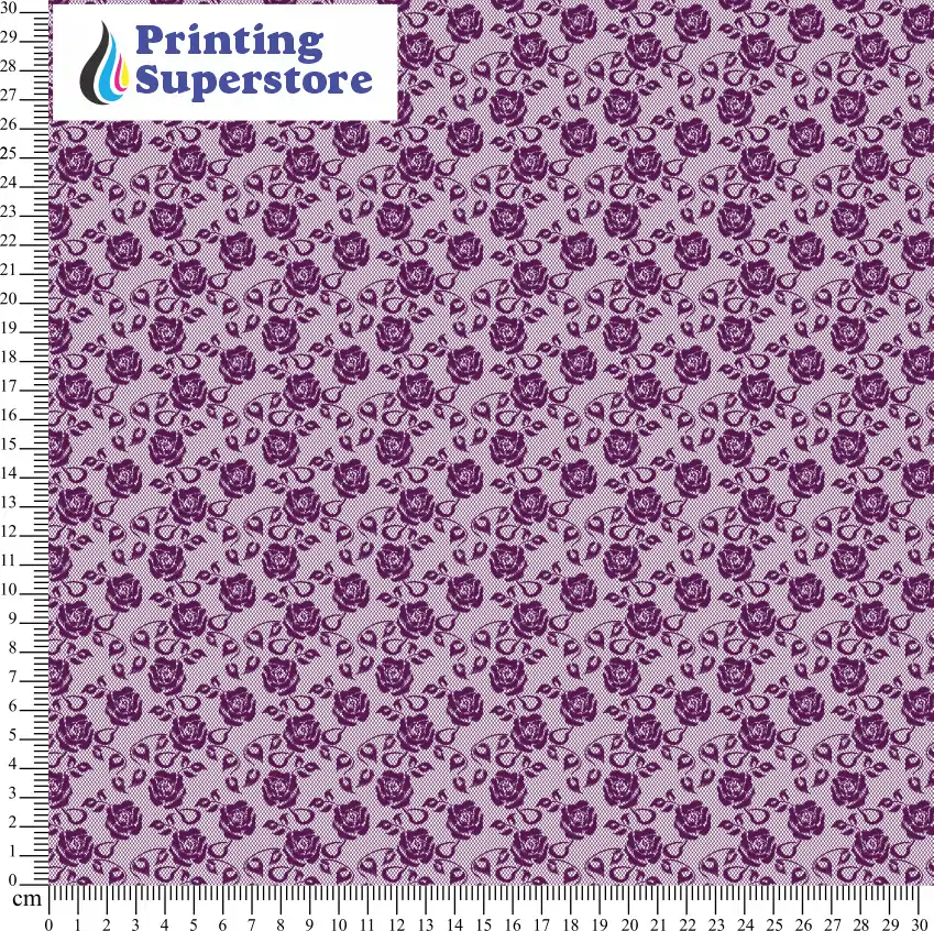 Purple lace pattern printed on Self Adhesive Vinyl (SAV), Heat Transfer Vinyl (HTV) and Cardstock.